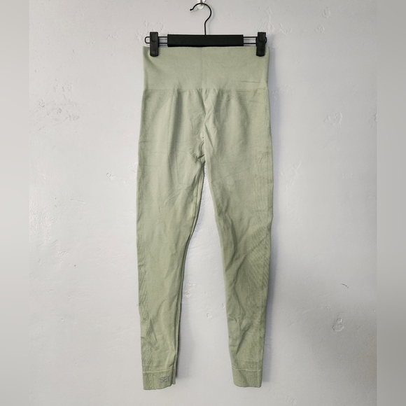 SET Active Sculptflex Seamless Ribbed Leggings Grren M/L - Picture 4 of 6